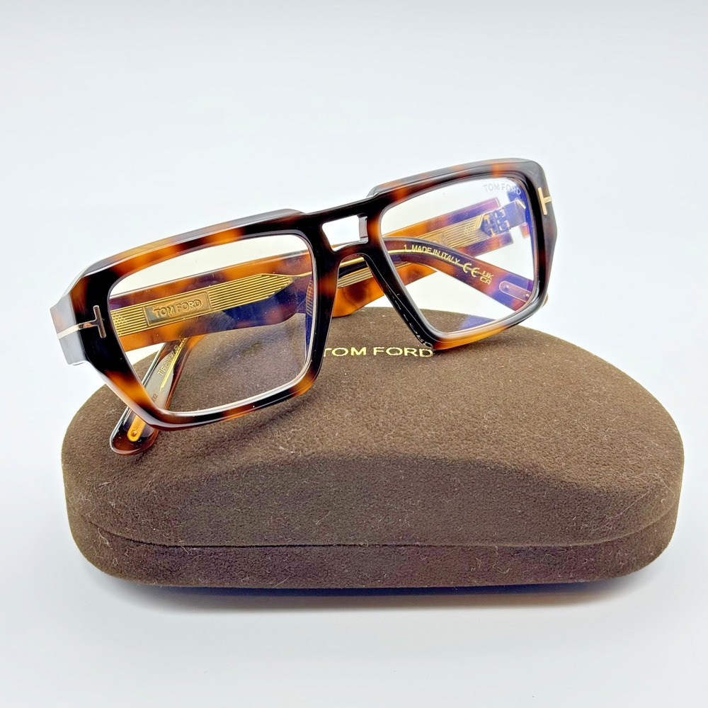 Tom Ford Eyeglass Frames Icon TF6077-B 053 Havana Navigator Optical 54-19-140